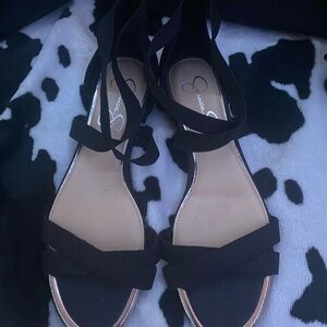 Jessica Simpson Women’s Aimlee Black Ankle Strap Dress Sandal